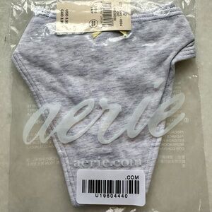 Aerie Superchill Cotton Ruched Thong Underwear Size Small